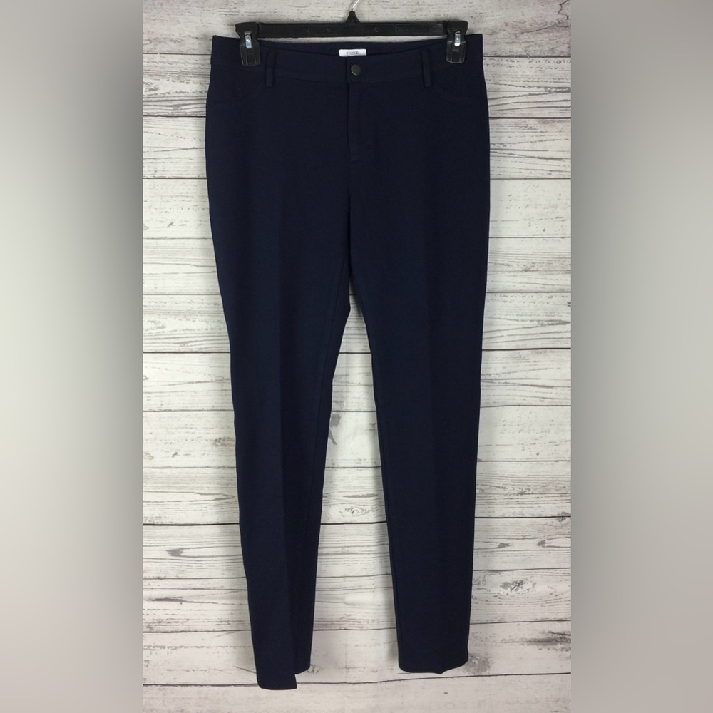 Crown & Ivy Women's Navy Blue Ponte Knit Stretch Leggings Pants